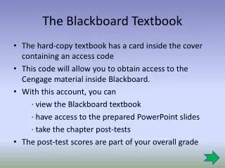 The Blackboard Textbook