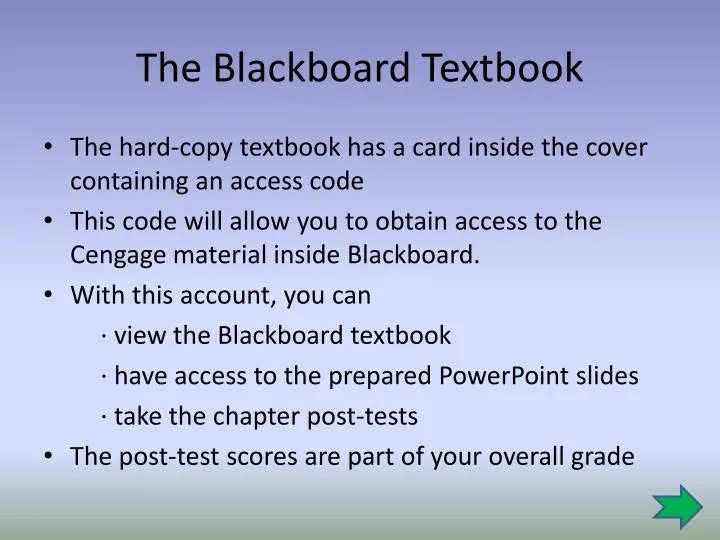 the blackboard textbook