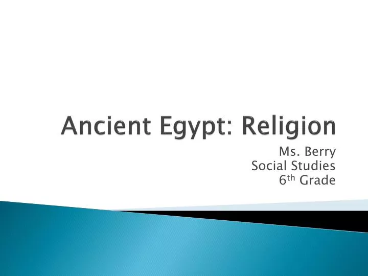 ancient egypt religion