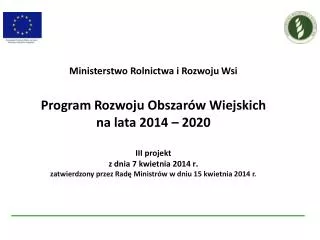 Cel główny PROW 2014-2020