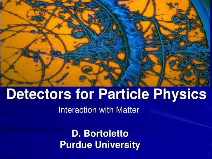 detectors for p article physics