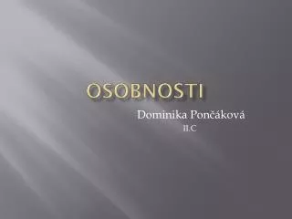 osobnosti