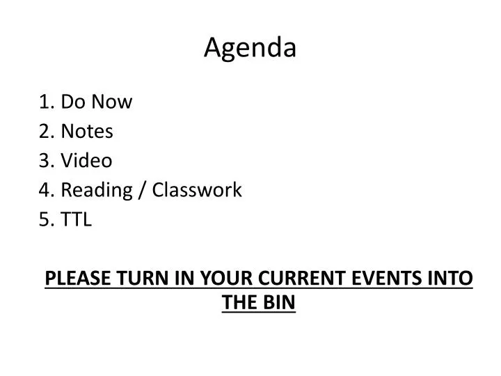 agenda