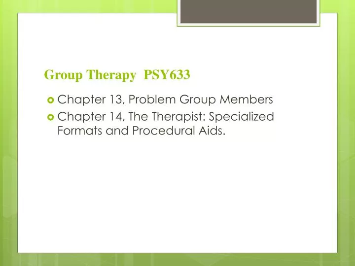 group therapy psy633