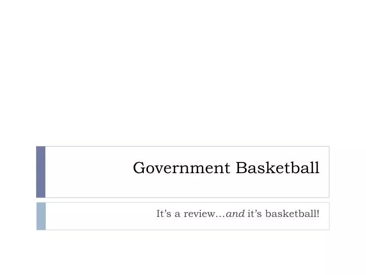 government basketball
