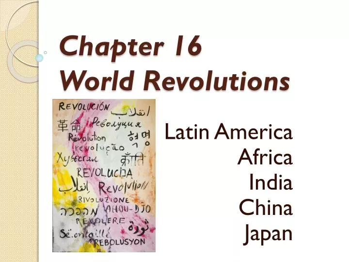 chapter 16 world revolutions