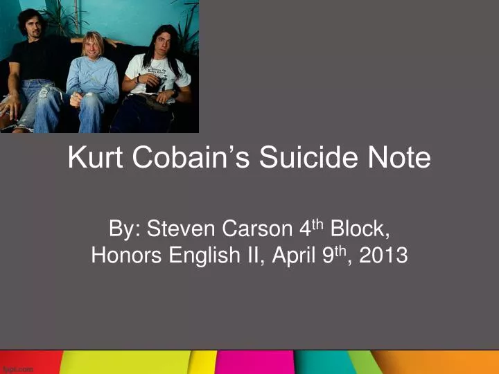 kurt cobain s suicide note