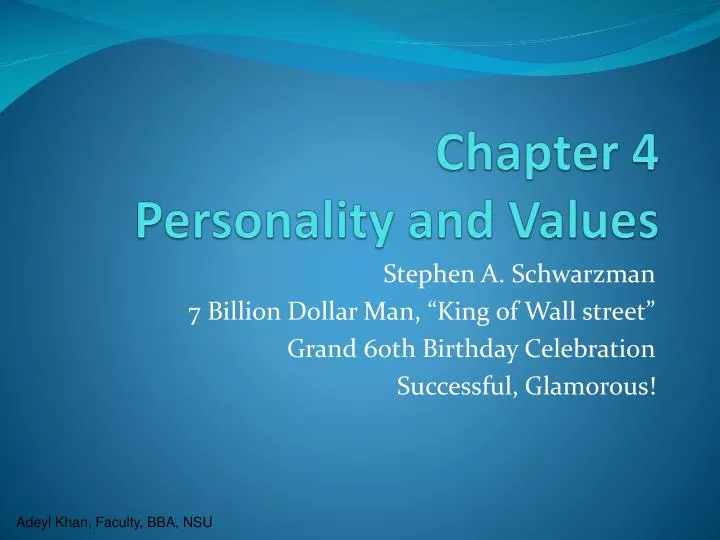 chapter 4 personality and values
