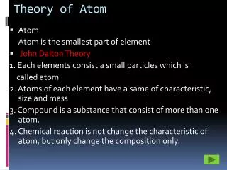 Theory of Atom