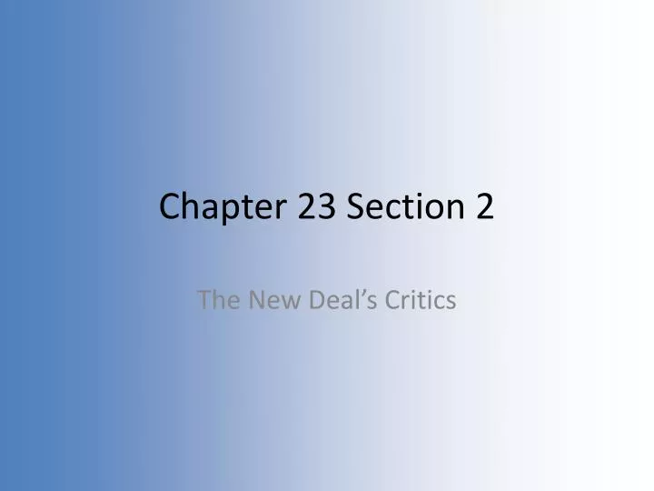 chapter 23 section 2