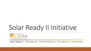 Solar Ready II Initiative