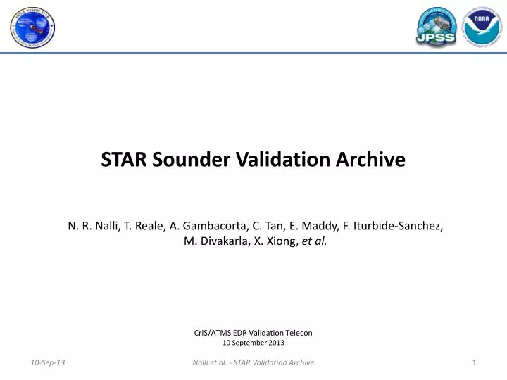 star sounder validation archive