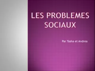 les problemes sociaux