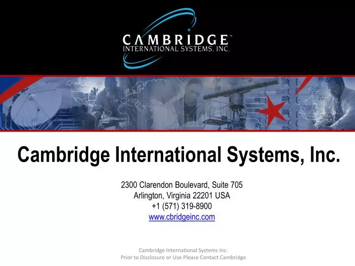 cambridge international systems inc