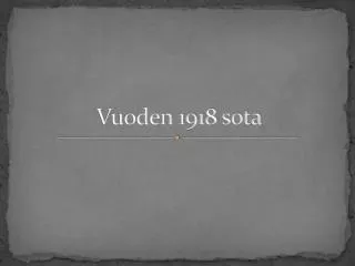 vuoden 1918 sota