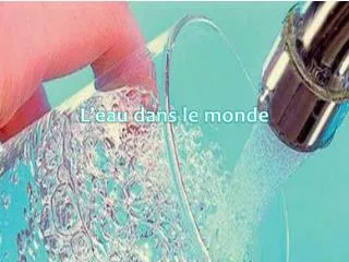 l eau dans le monde
