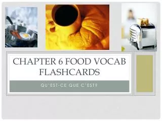 chapter 6 food vocab flashcards