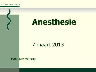 Anesthesie