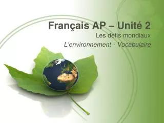 fran ais ap unit 2