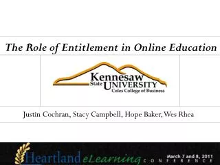 The Role of Entitlement in Online Education