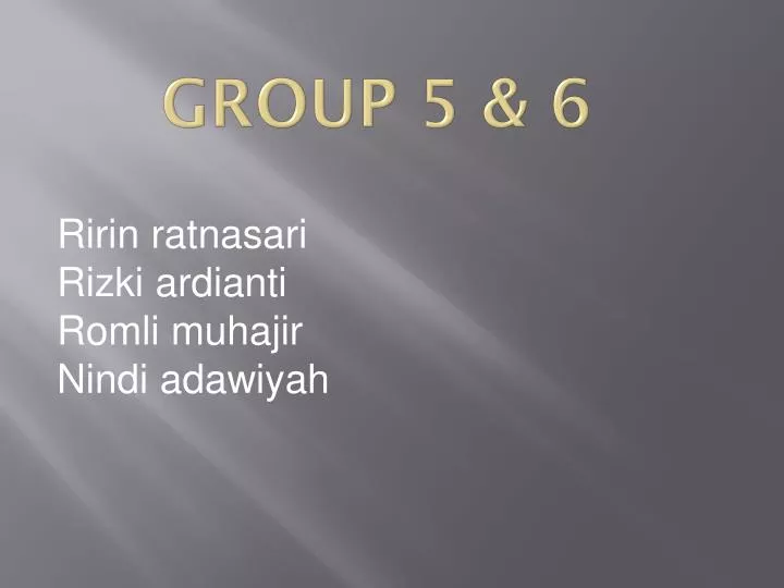 group 5 6
