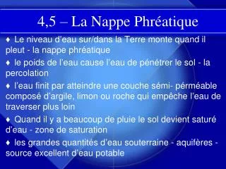 4 5 la nappe phr atique