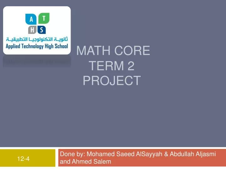 math core term 2 project