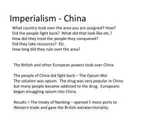Imperialism - China