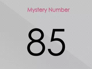 mystery number