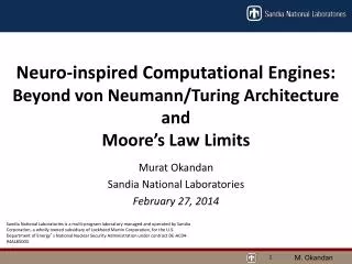 Murat Okandan Sandia National Laboratories February 27, 2014