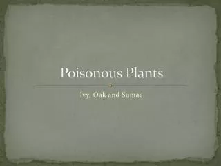 poisonous plants