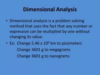 dimensional analysis