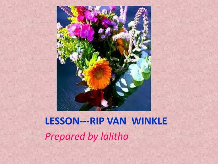 lesson rip van winkle