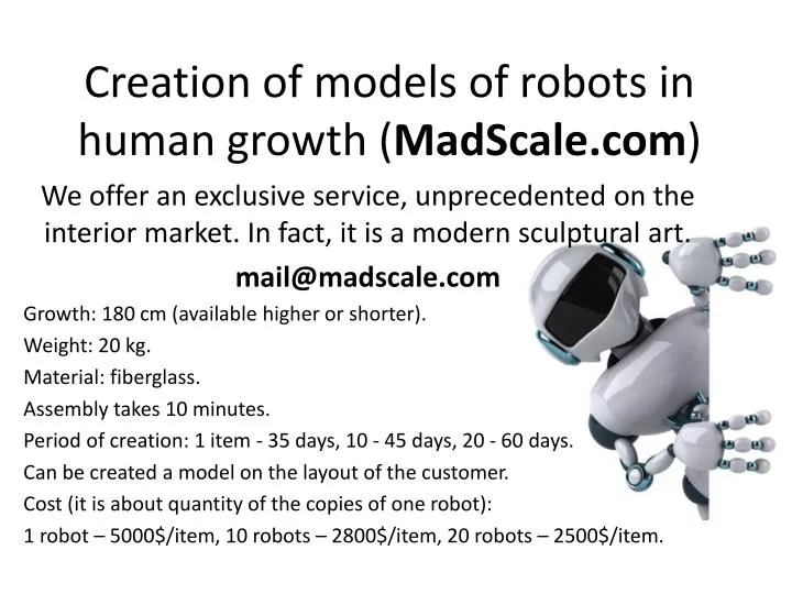 creation of models of robots in human growth madscale com