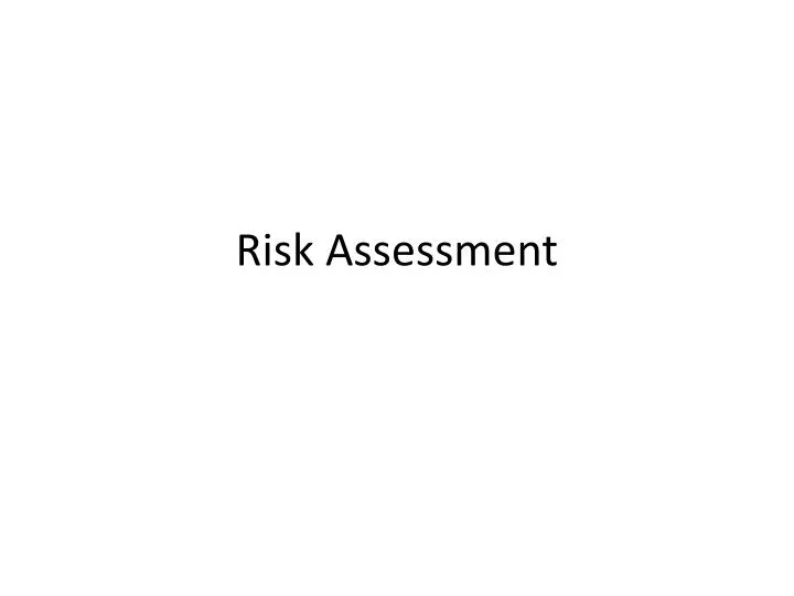 risk assessment