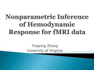 Nonparametric Inference of Hemodynamic Response for fMRI data
