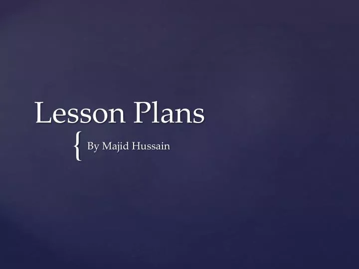 lesson plans