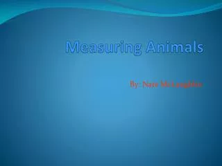 Measuring Animals