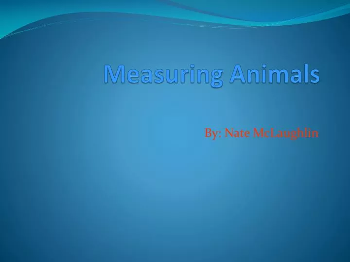 measuring animals
