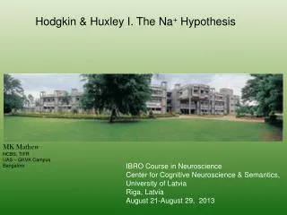 Hodgkin &amp; Huxley I. The Na + Hypothesis