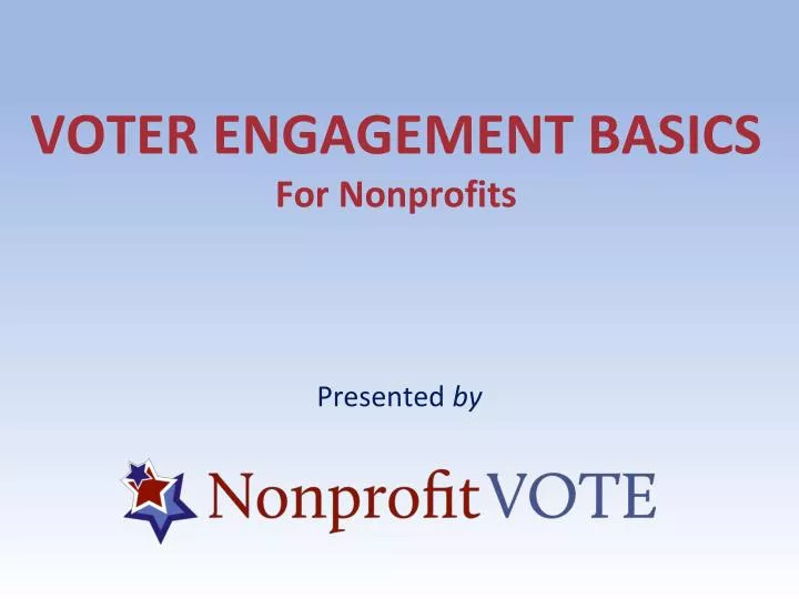 voter engagement basics for nonprofits