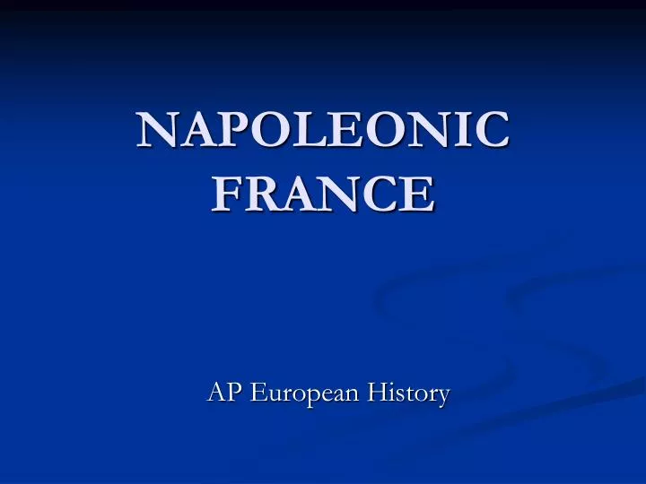 napoleonic france
