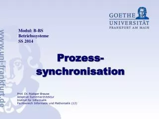 prozess synchronisation