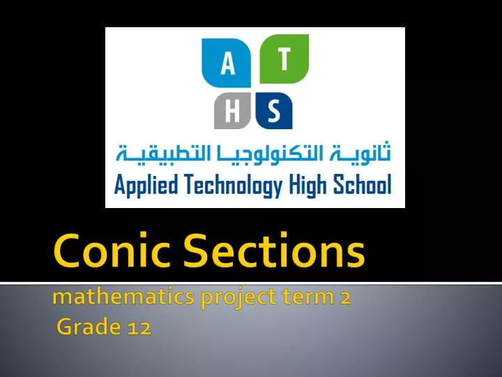 conic sections mathematics project term 2 grade 12