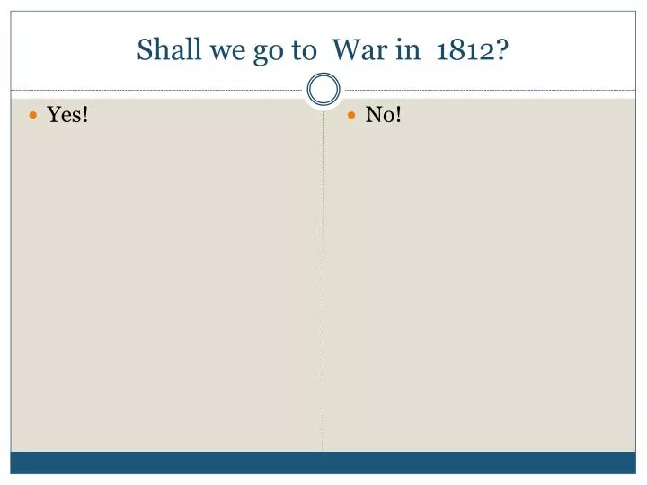 shall we go to war in 1812