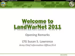 Welcome to LandWarNet 2011