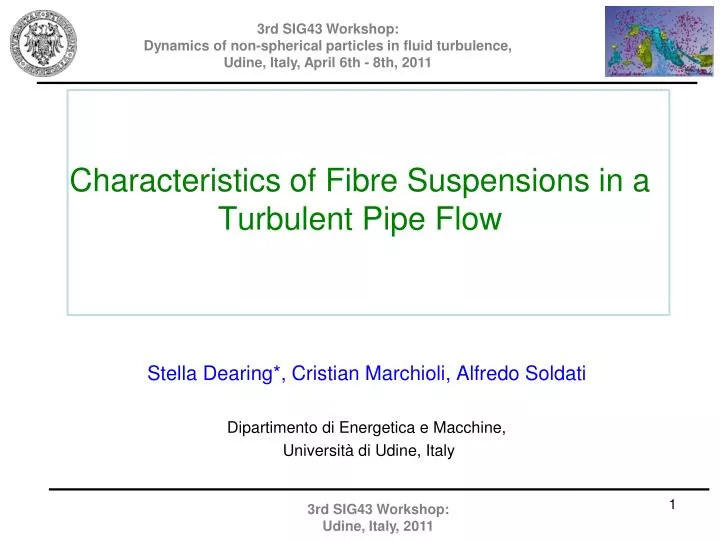 characteristics of fibre suspensions in a turbulent pipe flow