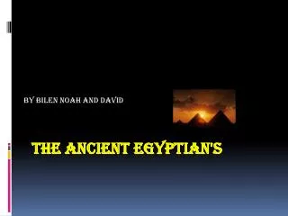 The Ancient Egyptian's