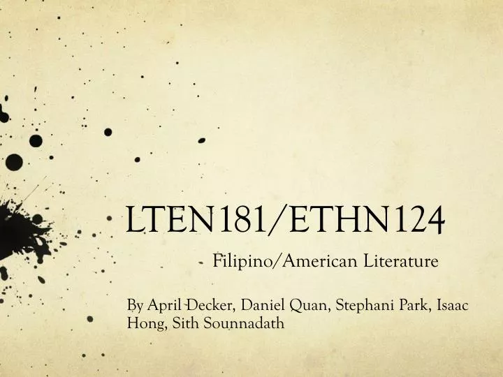 lten181 ethn124 filipino american literature