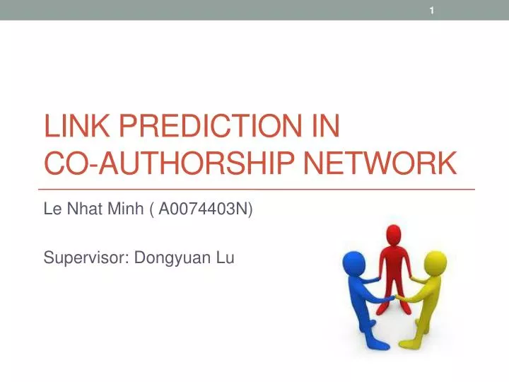link prediction in co authorship network